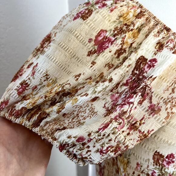 VTG Cottagecore Midi Dress Womens 16W Floral Sheer Stretch Boho Romantic Y2K - Picture 3 of 12